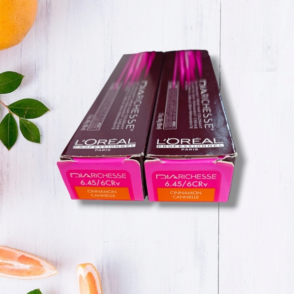 L'Oreal Professionnel DIARichesse 2 Tubes Ammonia-Free 6.45/6CRV Cinnamon - Picture 2 of 16